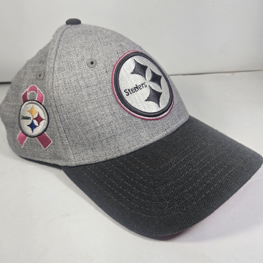Pittsburgh Steelers New Era 39THIRTY  Breast Cancer Awareness Hat Sz. S-M NFL